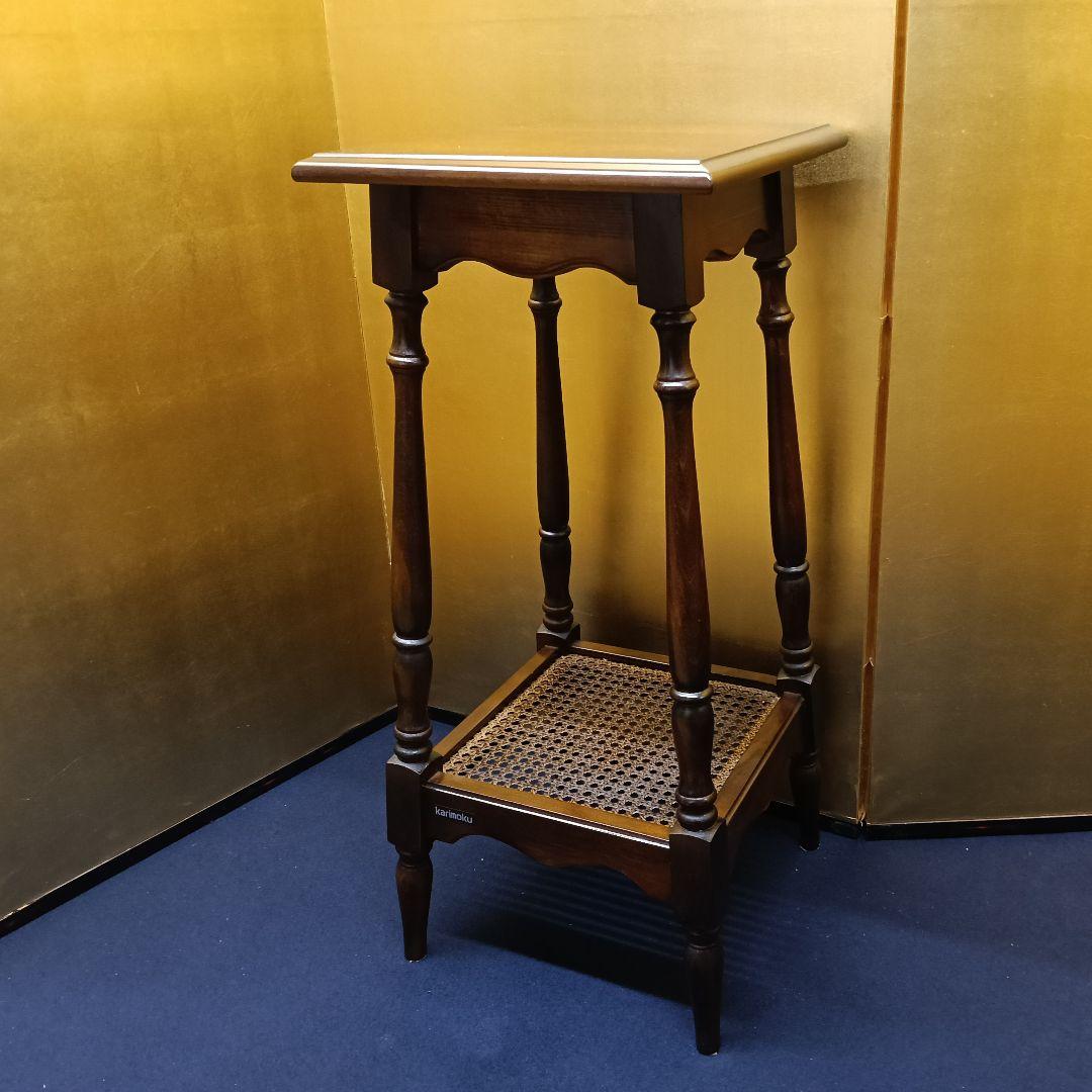 ドロンAM15 カリモク コロニアル 飾台 電話代 花台 昭和レトロ サイ