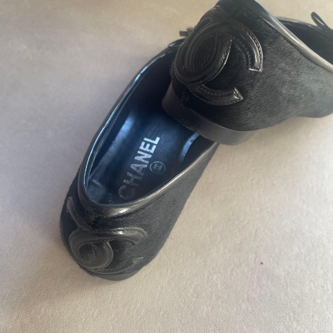 【CHANEL 】ブラック/バレエシューズ/美品/匿名配送/即発送可能