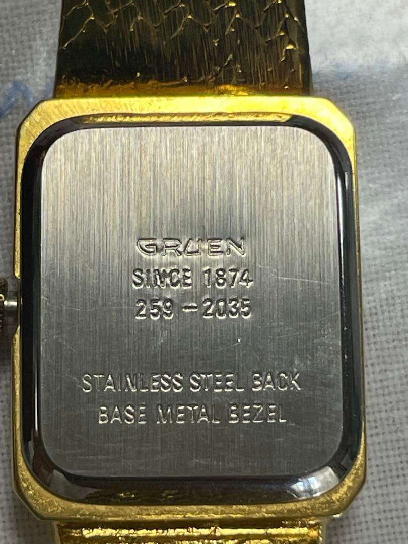 GRUEN ゴールド クォーツ時計