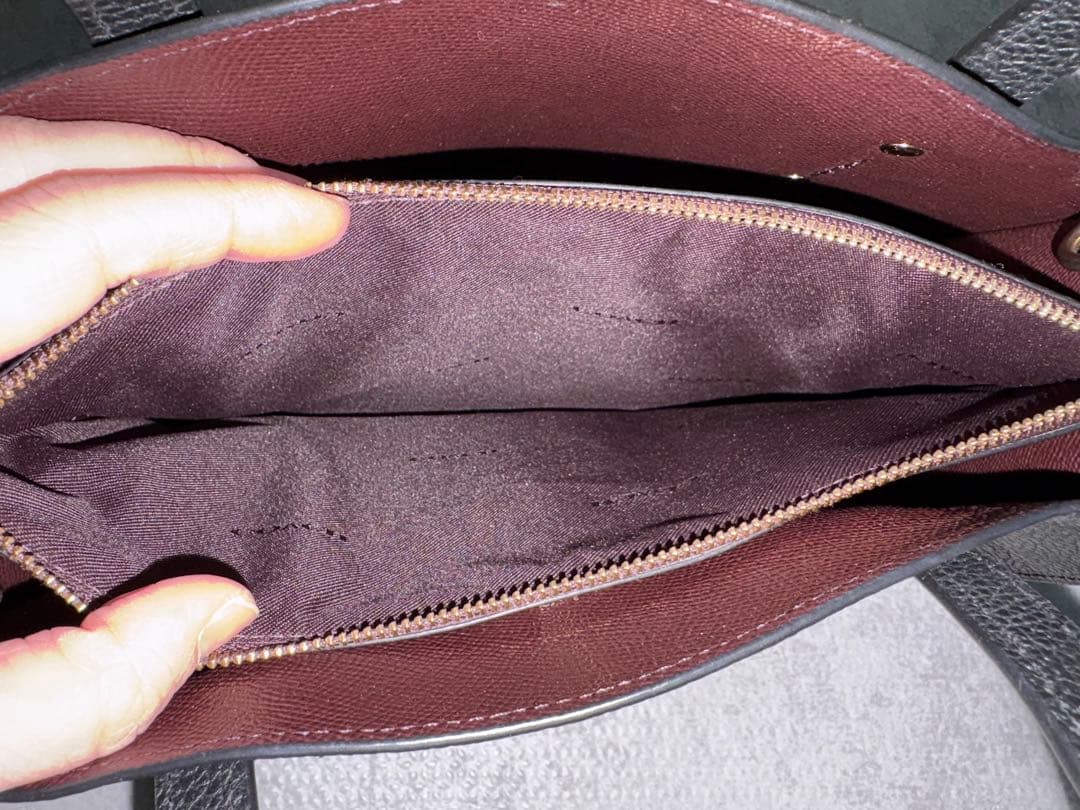 美品 COACH ブラック ハンドバッグ