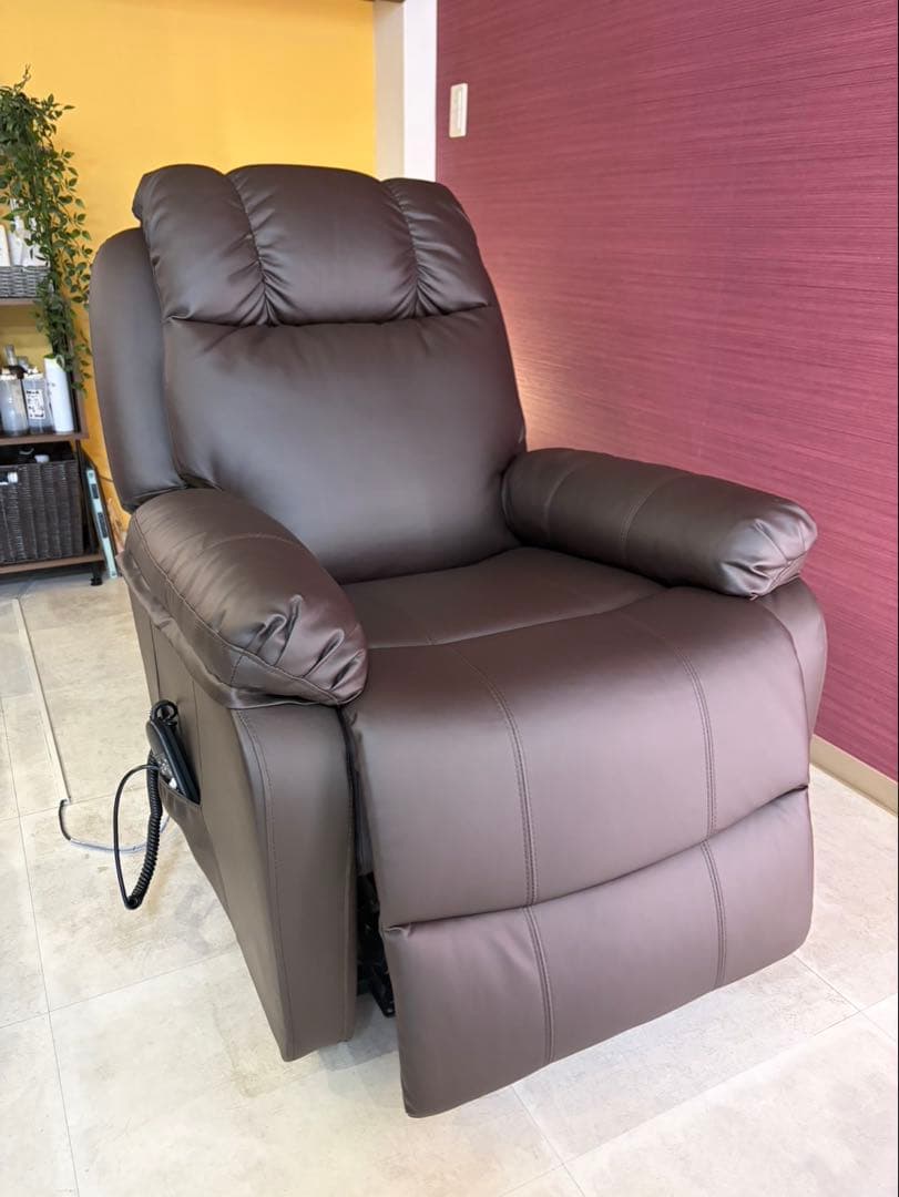 シフォンジュニア　電動　リクライニングソファ　マツエク　ダークブラウン