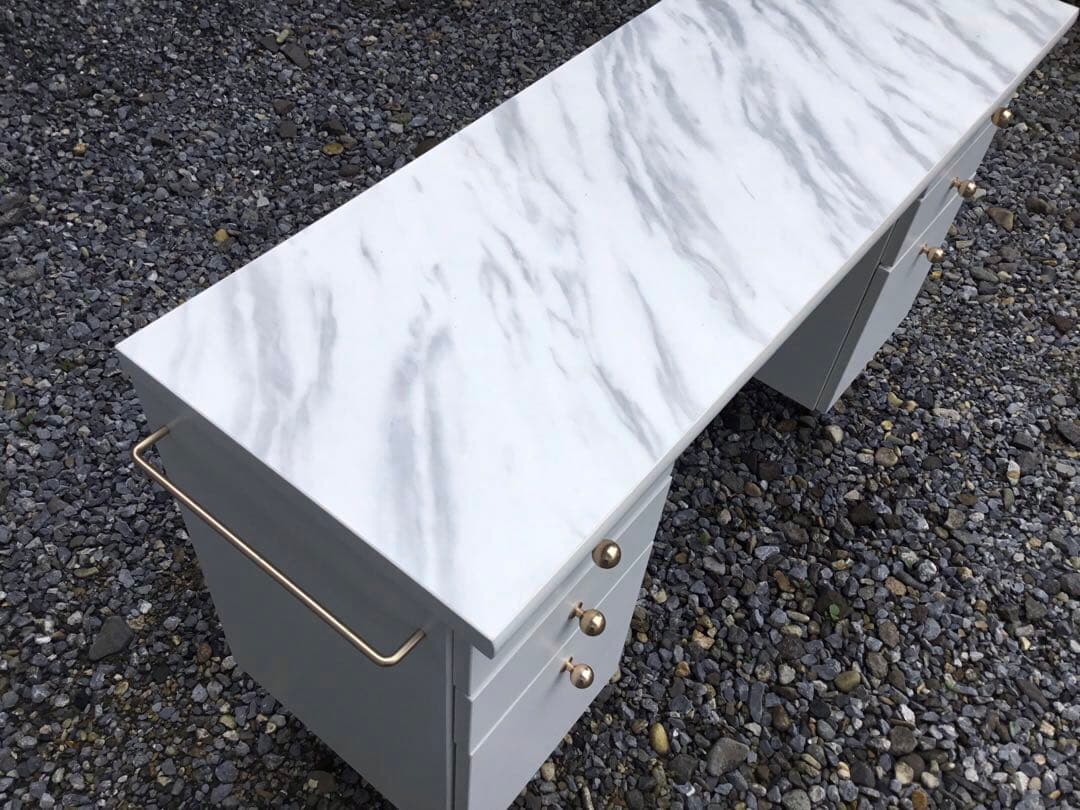 Francfranc エルドラド コスメデスク 白 大理石調 フランフラン