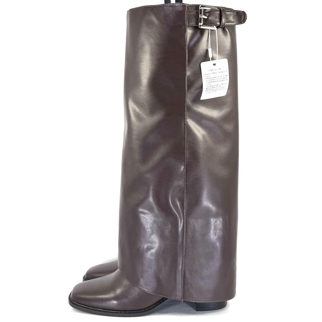 【FRAY ID.】フレイアイディー （24.5） ゲートルロングブーツ 新品