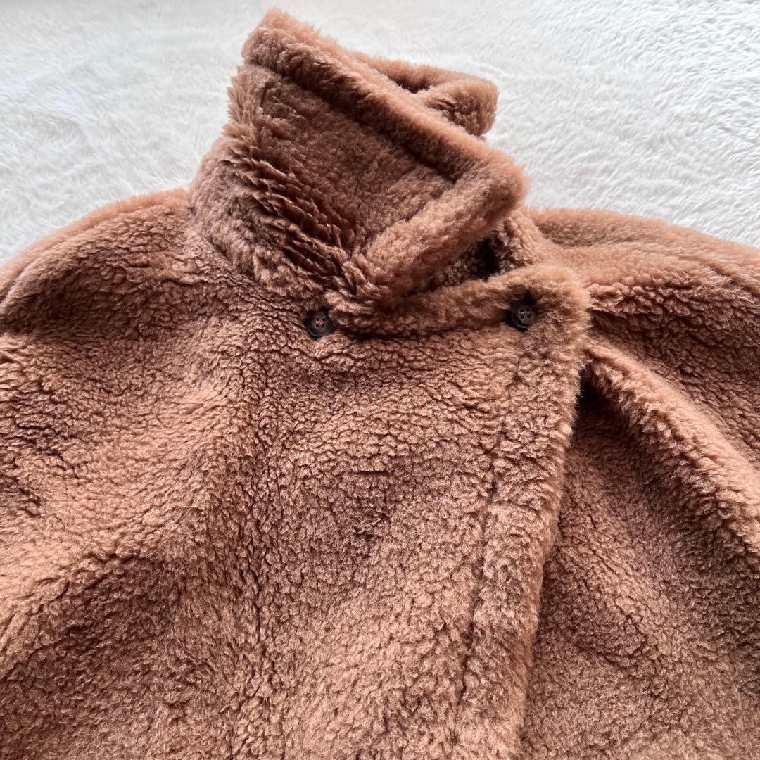 新品未使用✨ マックスマーラ 白タグ テディベア ポンチョ コート キャメル