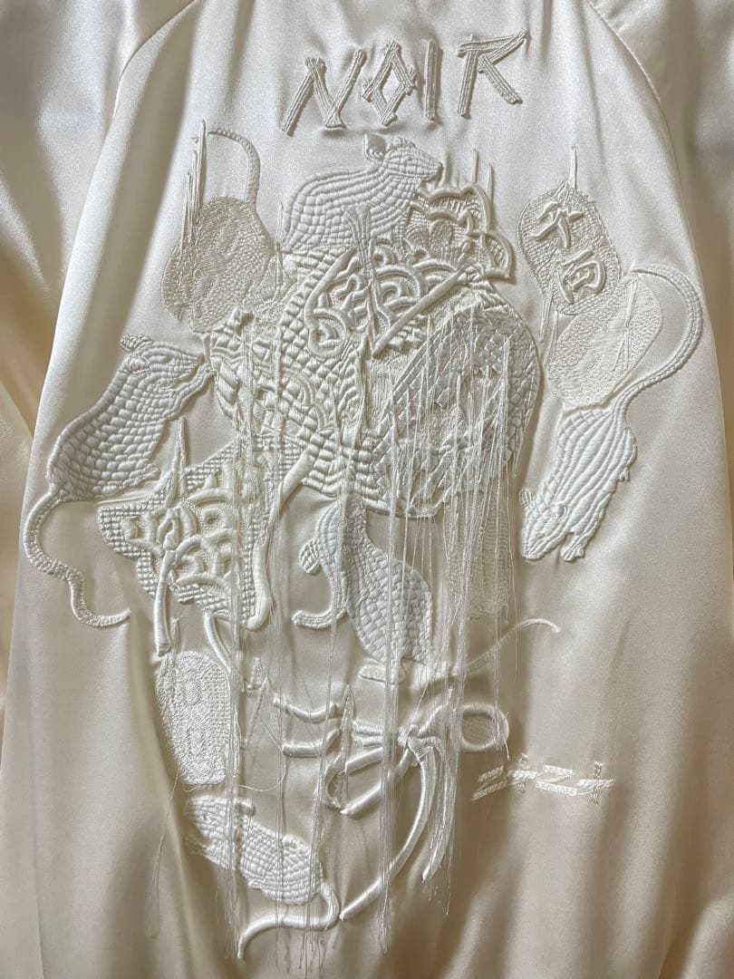 Noir Kei Ninomiya シルクサテンスカジャン ホワイト