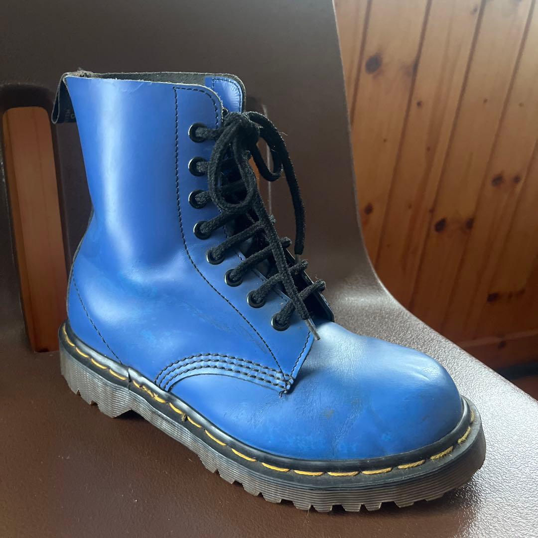 Dr. Martens 1460 8ホールブーツ ブルー レザー