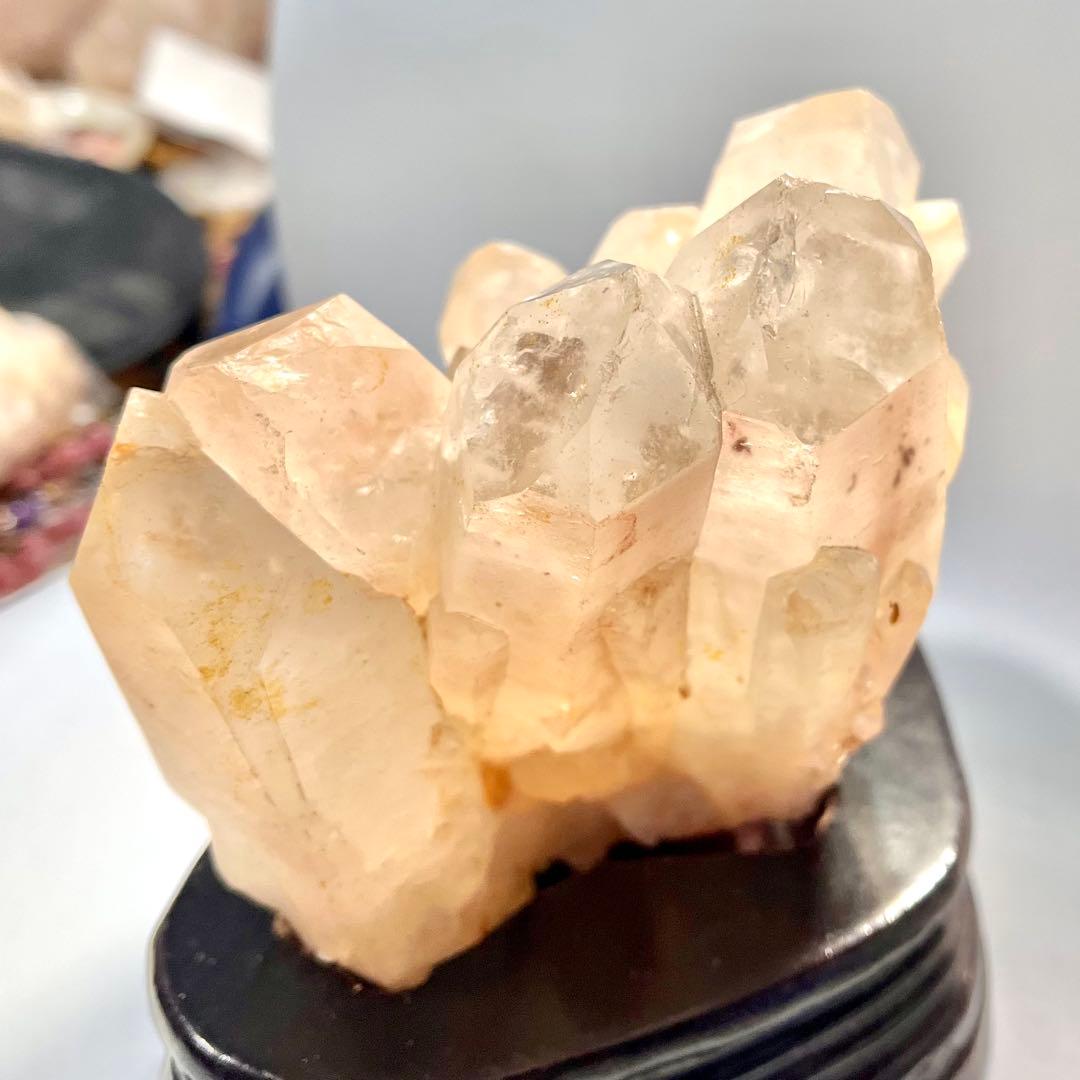 ヒマラヤ　マニカラン　水晶クラスター　希少　レア　ファントム　ピンクマニカラン