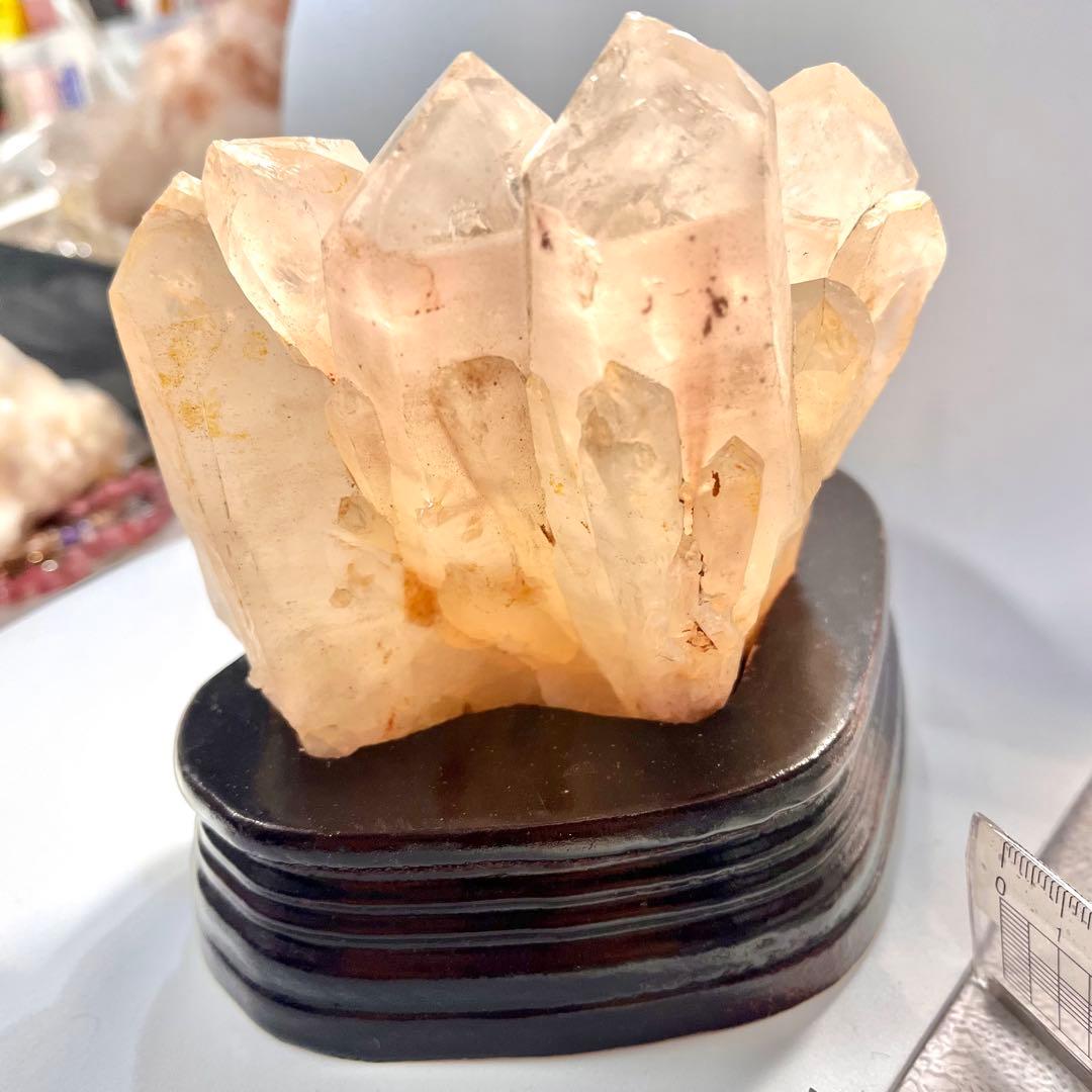 ヒマラヤ　マニカラン　水晶クラスター　希少　レア　ファントム　ピンクマニカラン