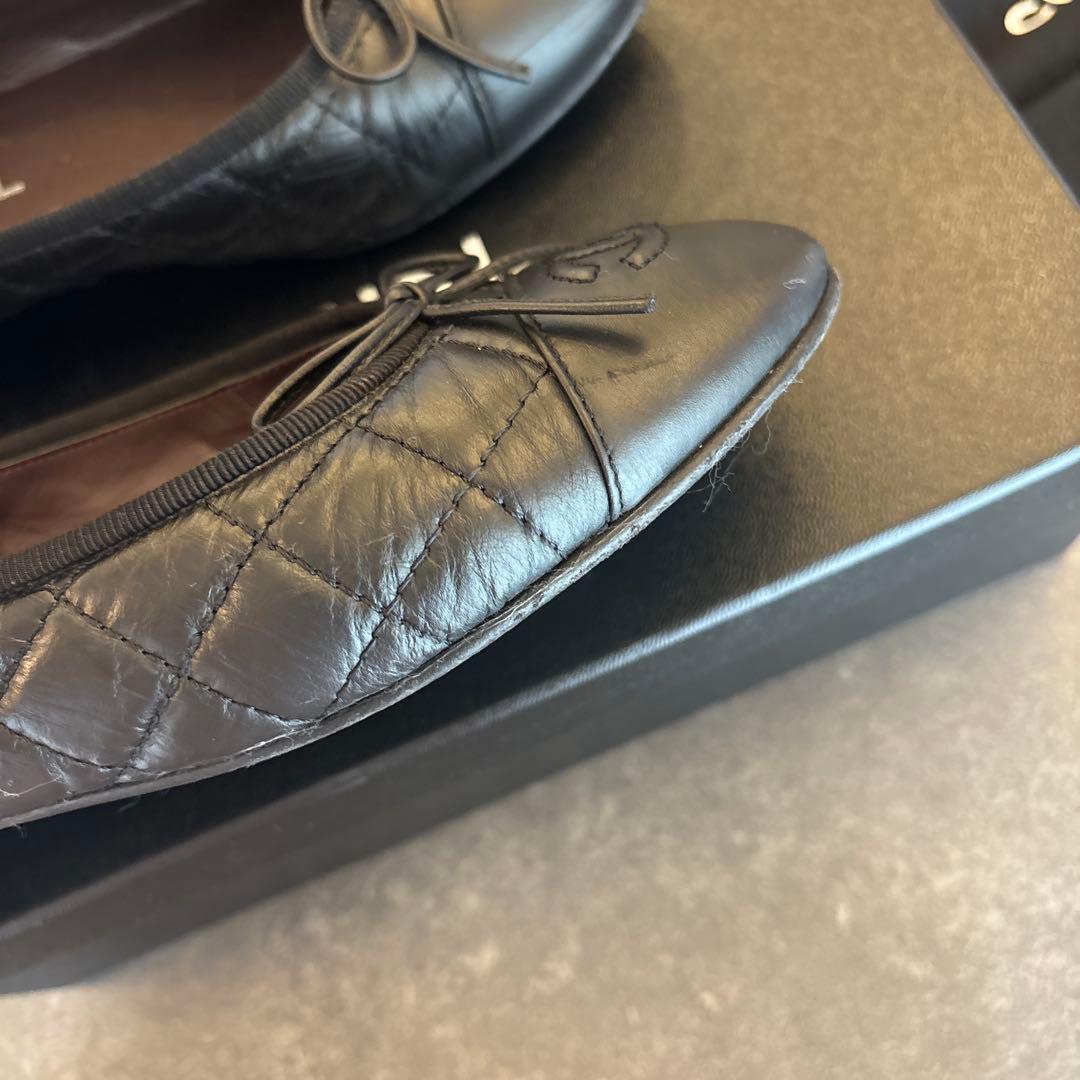 美 品　CHANELシャネル バレリーナ 36.5C（23cm）