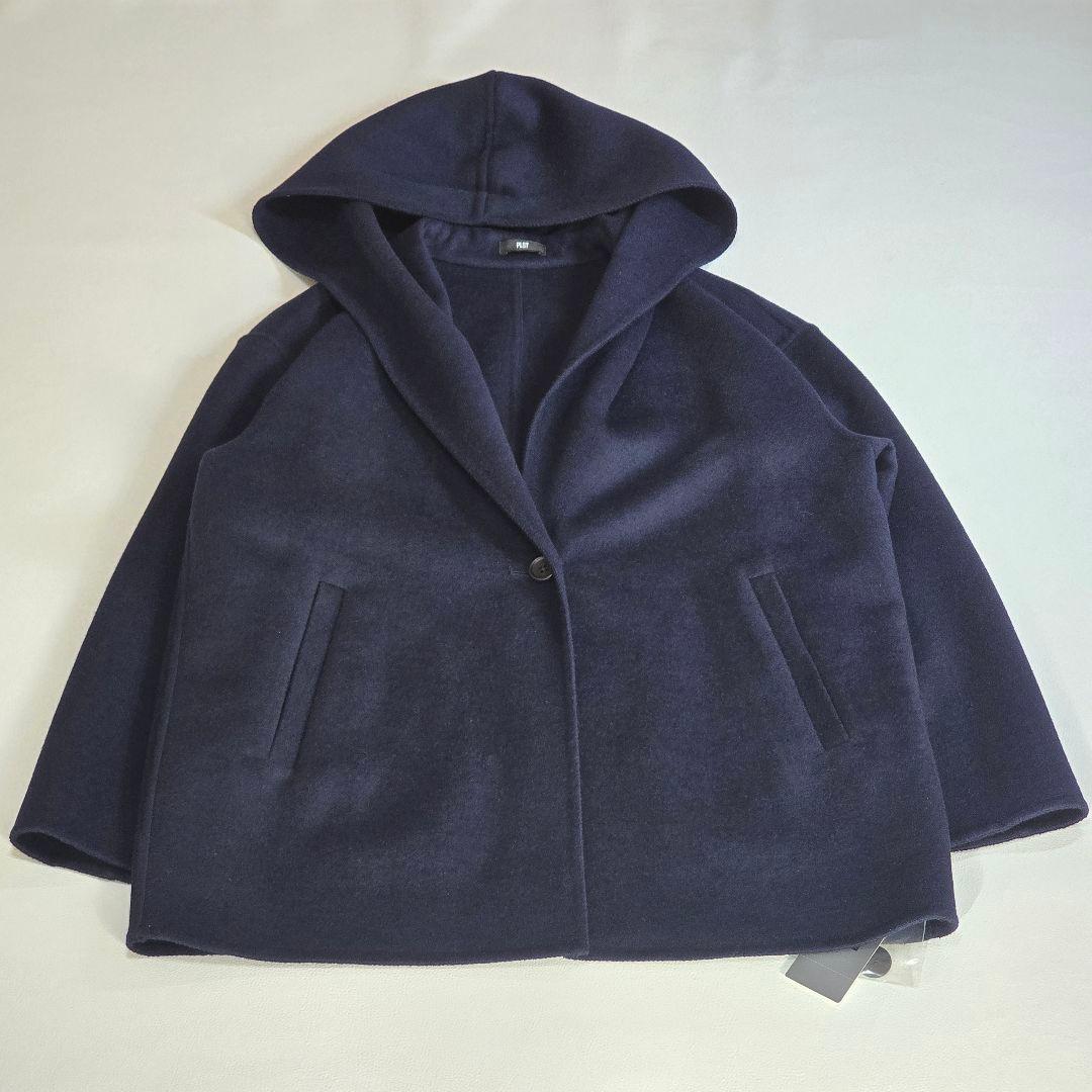 未使用　PLST　プラステウールブレンドリバーフーディーコート定価23.000円