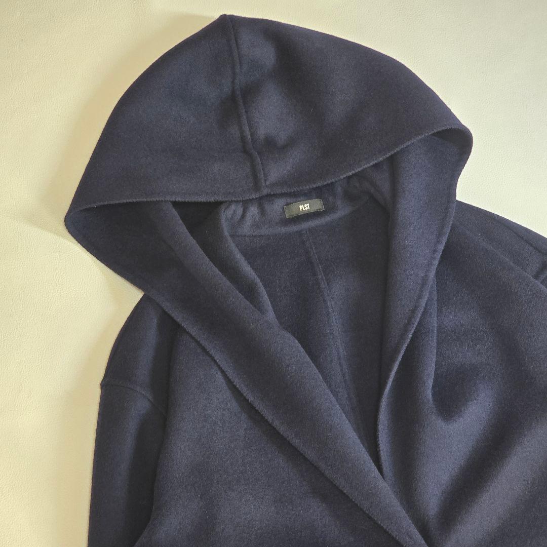 未使用　PLST　プラステウールブレンドリバーフーディーコート定価23.000円