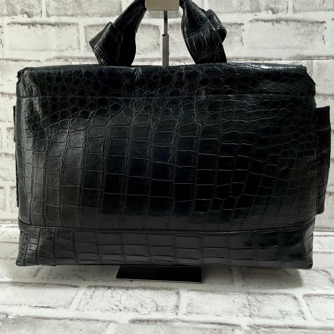 美品✨JRA　高級マットクロコ　ビジネスバッグ　A4収納可　通勤　出張　黒