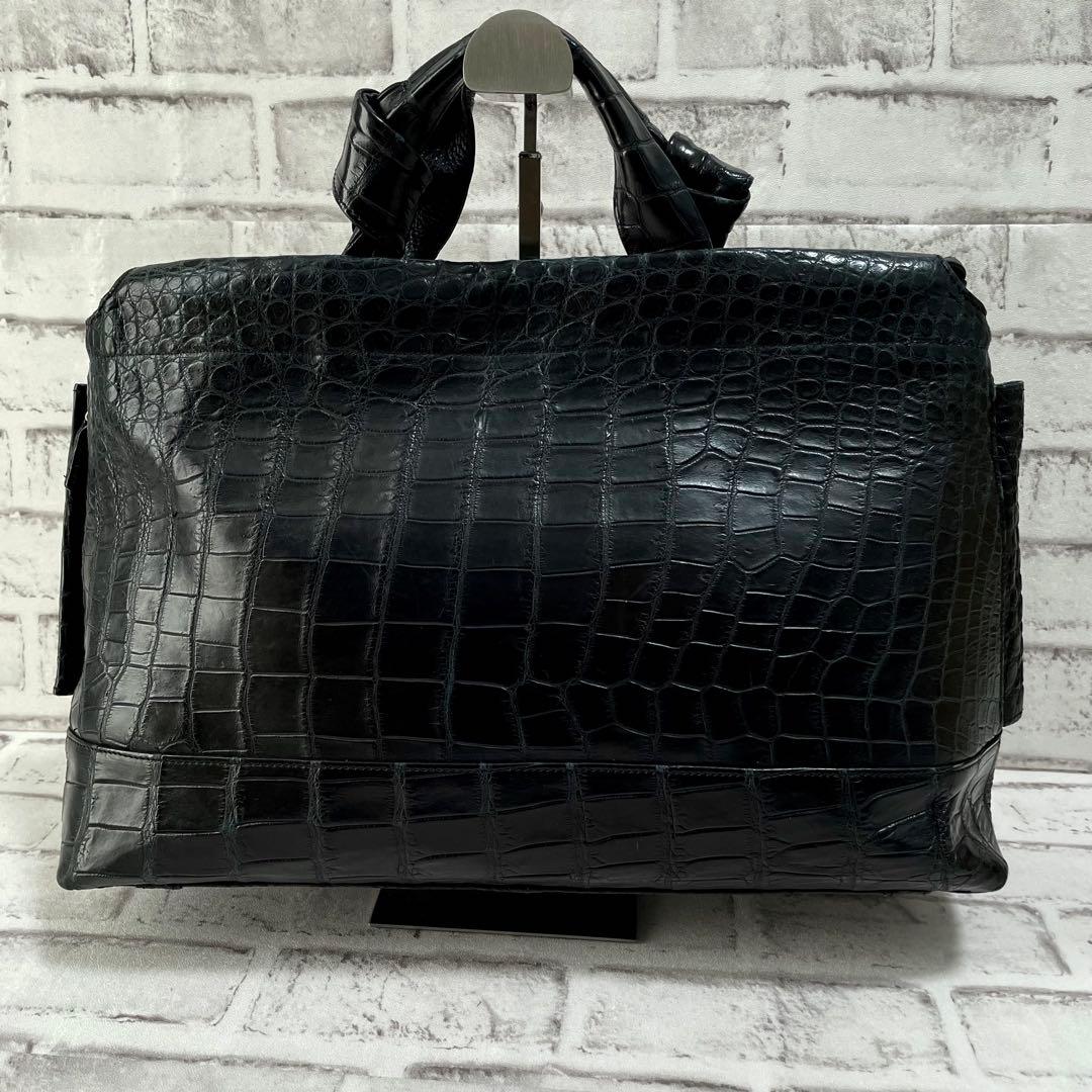 美品✨JRA　高級マットクロコ　ビジネスバッグ　A4収納可　通勤　出張　黒