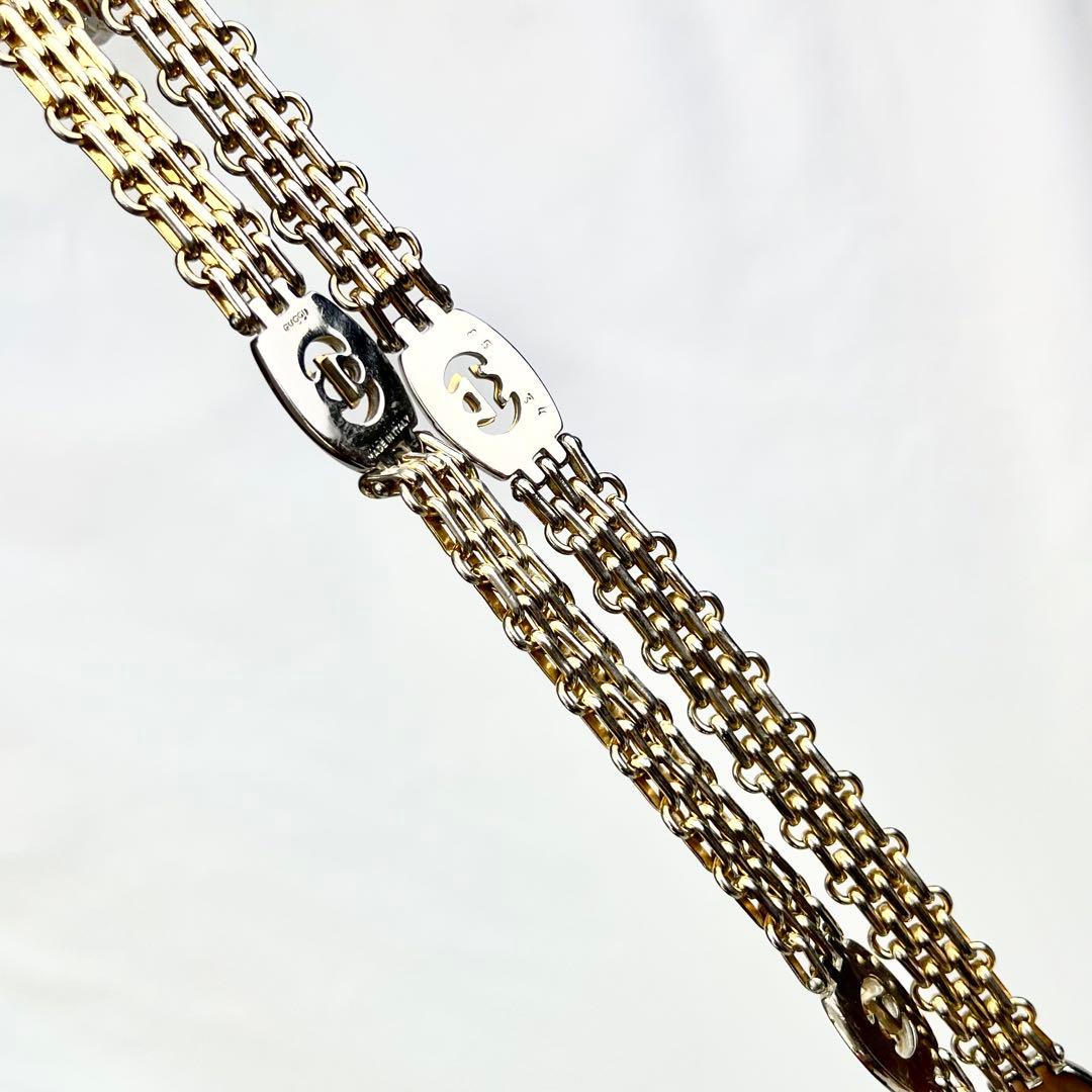 小物 Gucci Interlocking G Gold Chain Belt