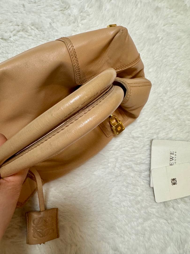 LOEWE ロエベ 希少 フスタ アナグラム　南京錠 鍵付 ハンドバッグ