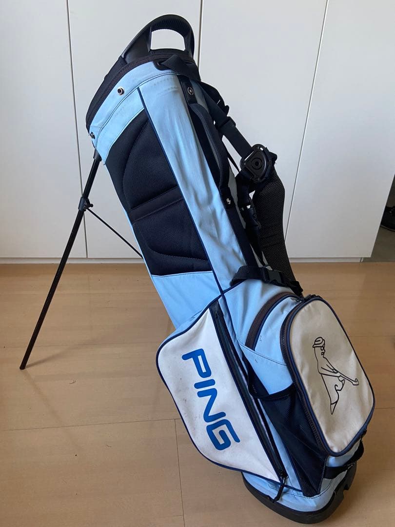 PING キャディバッグ スタンド付き ライトブルー