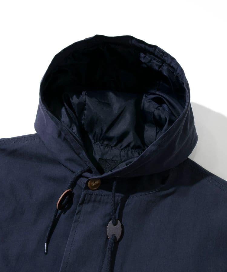 宇宙 ネイビー ロングコート 刺繍モッズコート