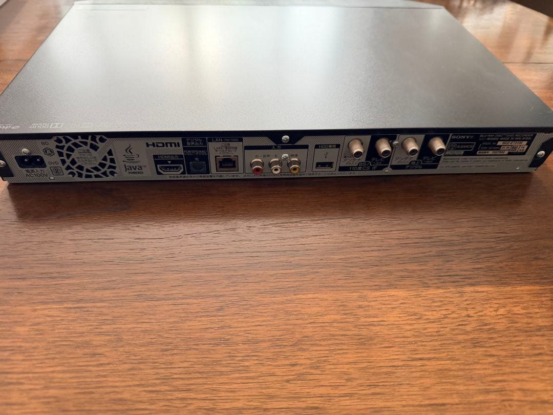 完動品　SONY ブルーレイディスクレコーダー 付属品付き BDZ-ET2100