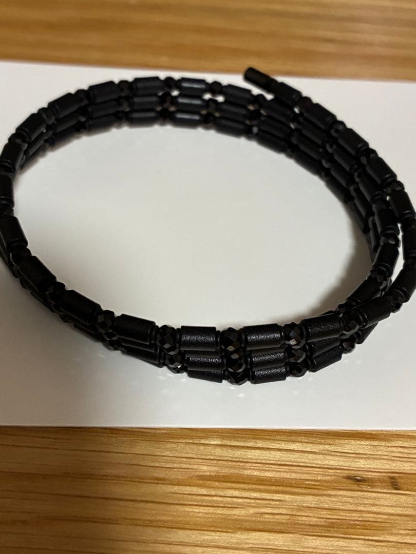 [コアフォース ]ループ ブラック ブレスレット ネックレス アンクレット