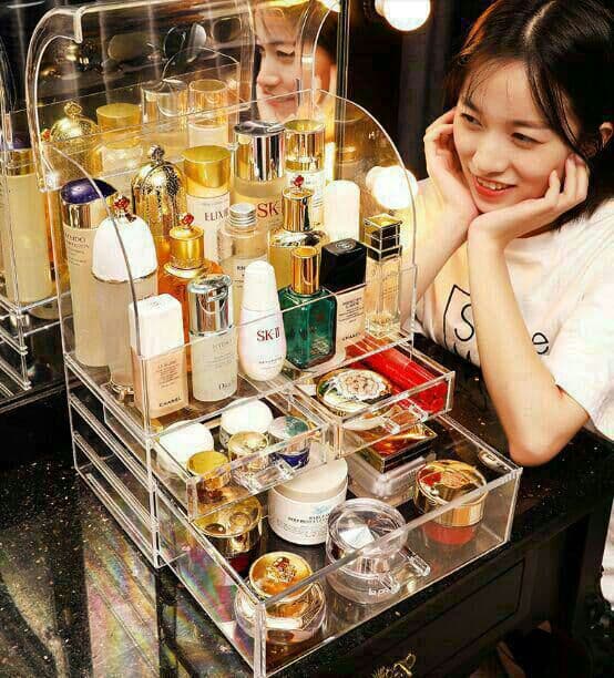 ブラック メイクボックス ケース 化粧品 コスメツール収納 ボックス