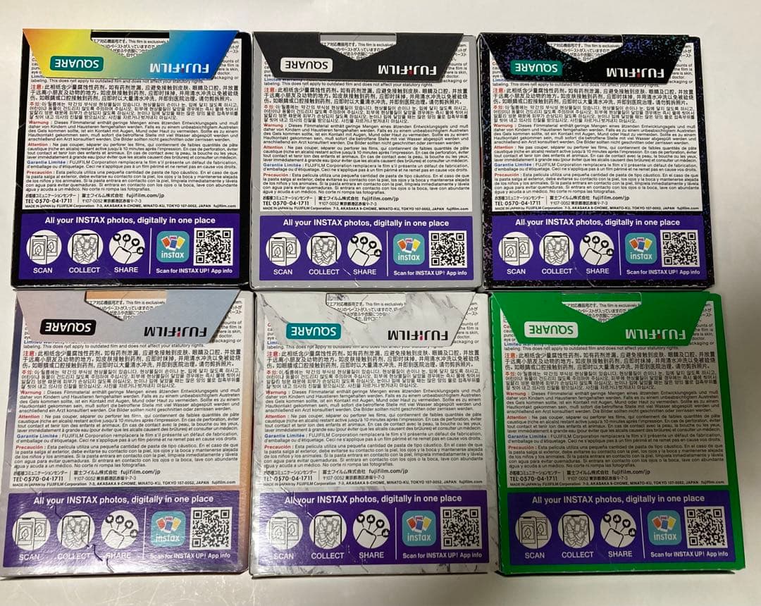 富士フイルム　チェキ　インスタックス　スクエア　バラエティー　６個セット
