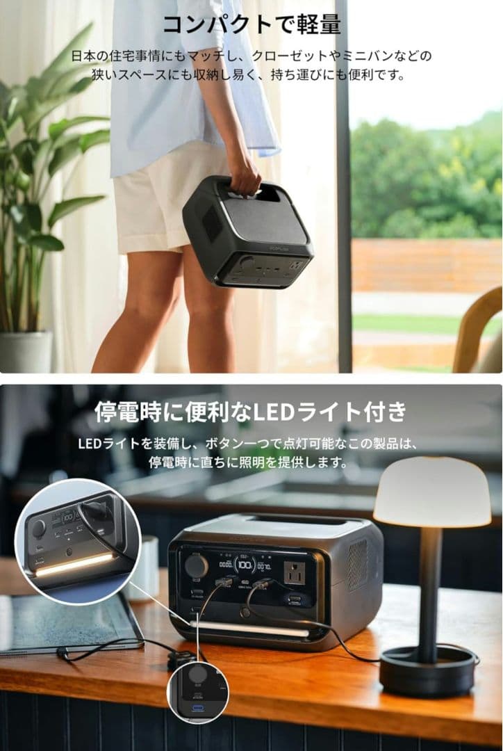 EcoFlow  3 Plus ポータブル電源 286Wh　新品未開封