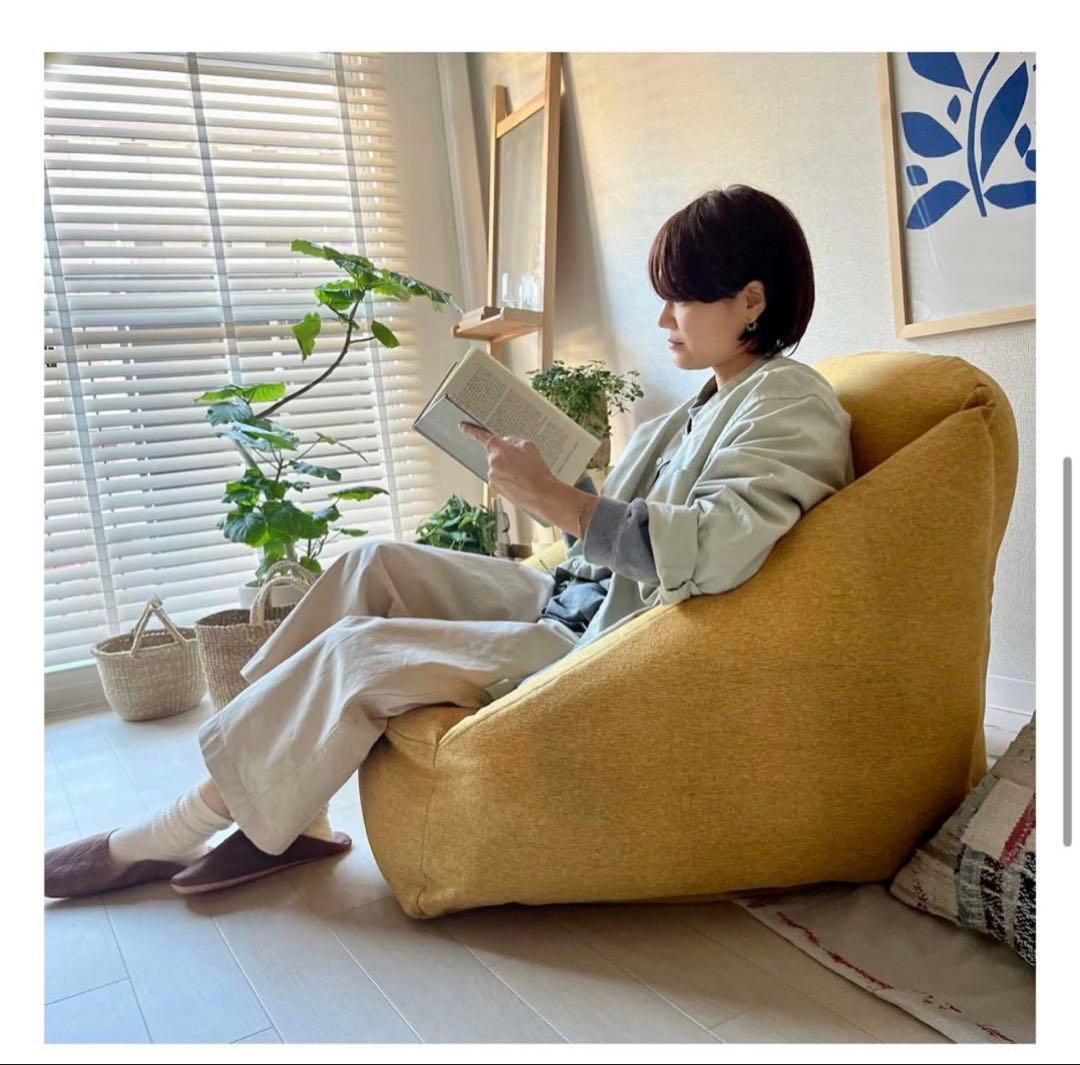 【廃盤品・新品・未使用】無印良品 空気でできたソファ イエロー MUJI