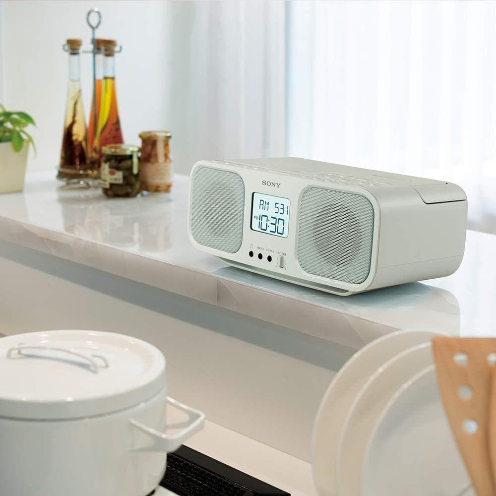 CDラジオカセットレコーダー FM/AM/ワイドFM ホワイト 197K20