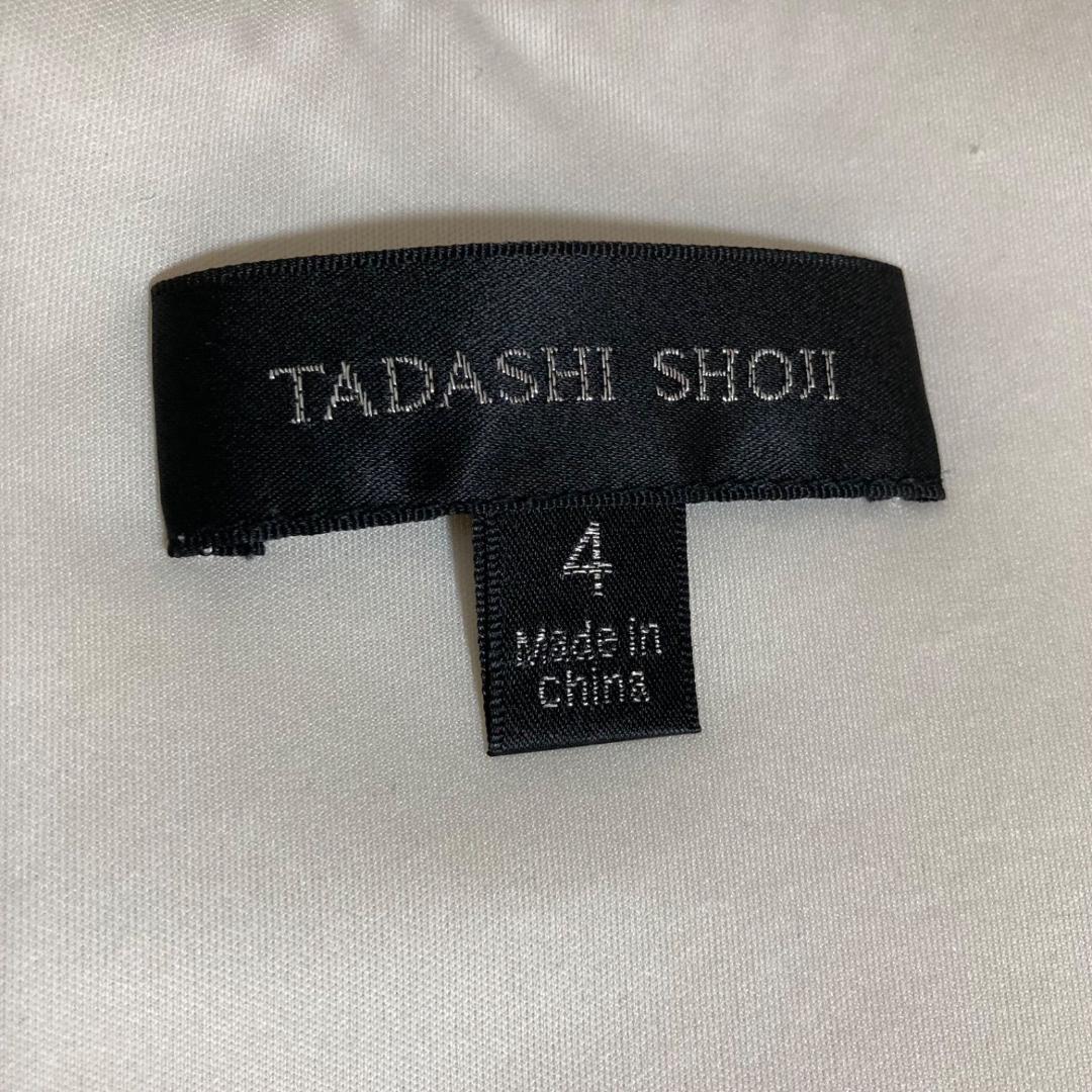 15677✨良品✨タダシショージ バイカラーワンピース 白×黒 スパンコール