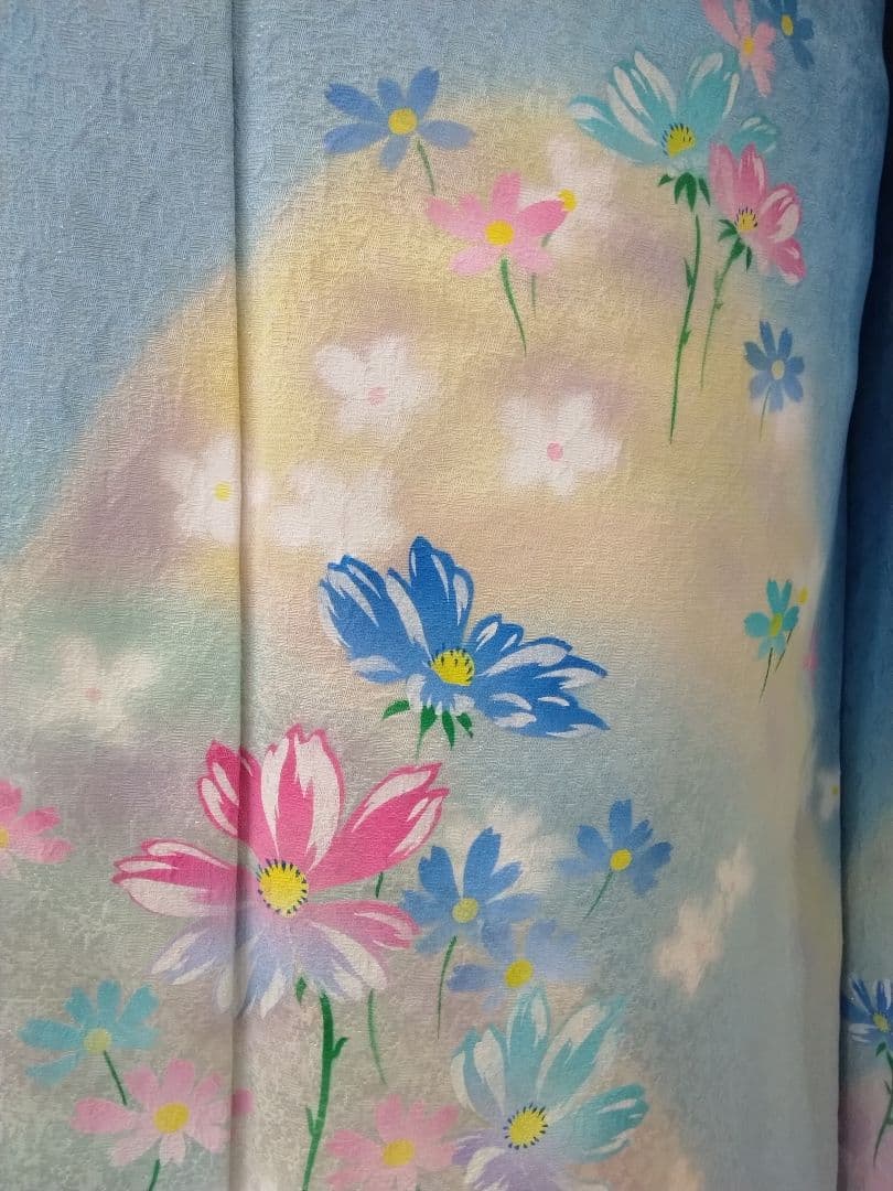 振袖フルセット、正絹振袖成人式、重ね衿帯揚げ帯締め、西陣袋帯長襦袢、ガード加工₠