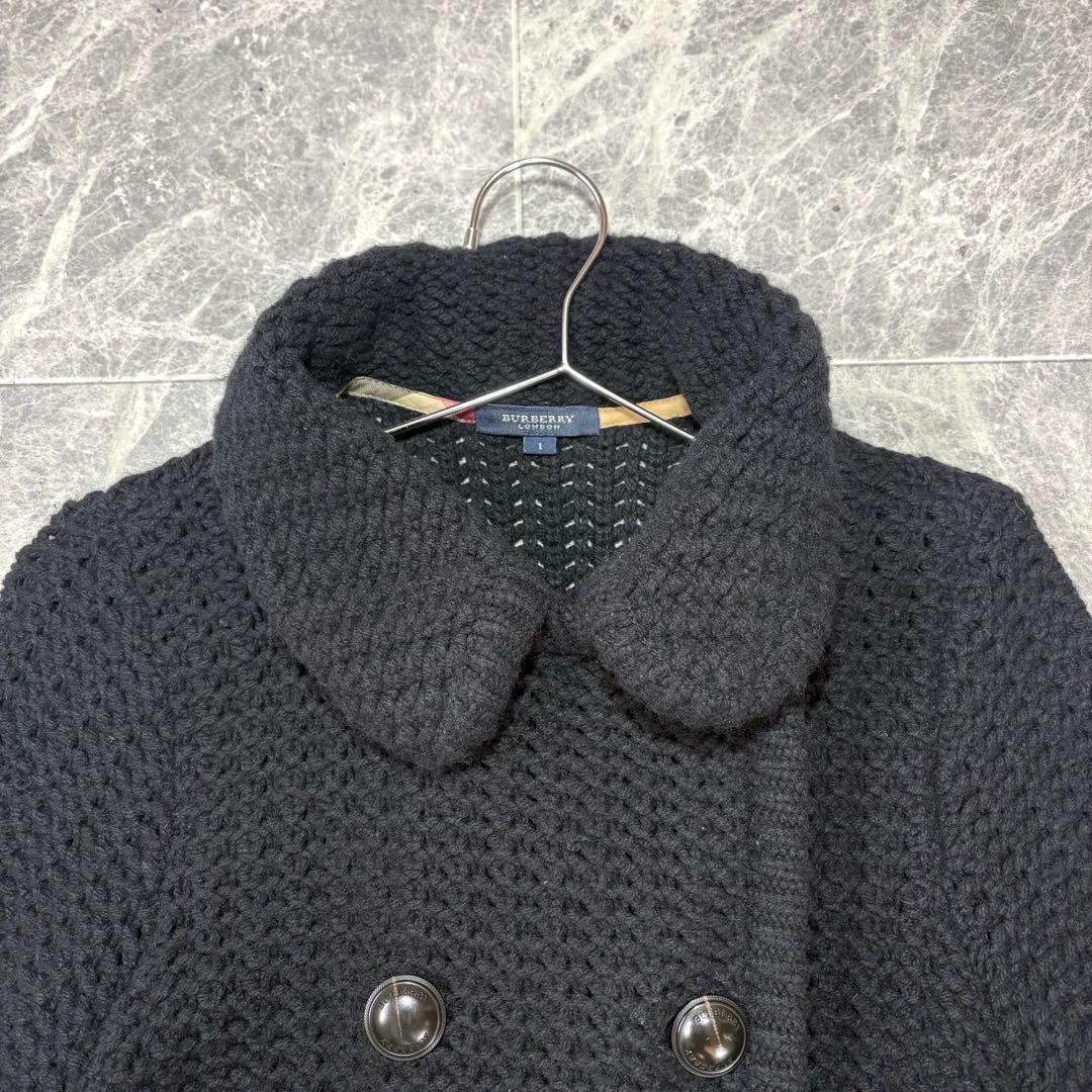 ⭐︎BURBERRY⭐︎カシミヤ混　バーバリー　ウール　コート　レディース　ブラック