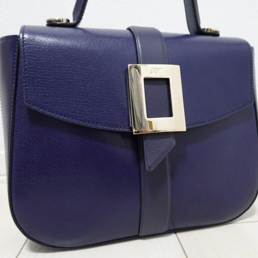 ロジェヴィヴィエ ボーヴィヴィエ　ハンドバッグ　ショルダーバッグ　紺　2way