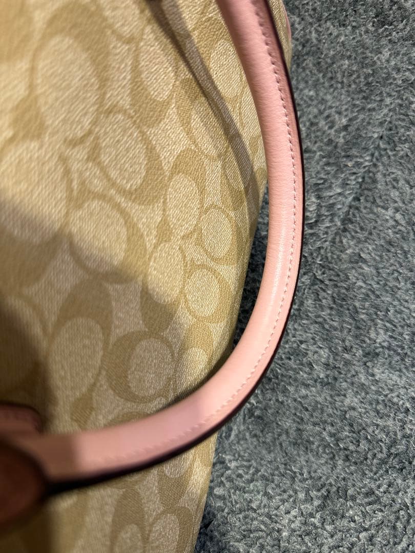 COACH ショルダーバッグ ベージュ ピンク 2WAY 美品