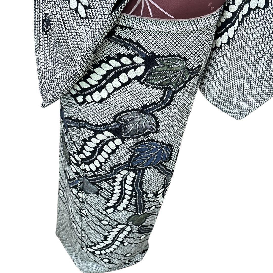 A159愛華 訪問着　総絞り　辻ヶ花　正絹　フォーマル　美品身丈166cm