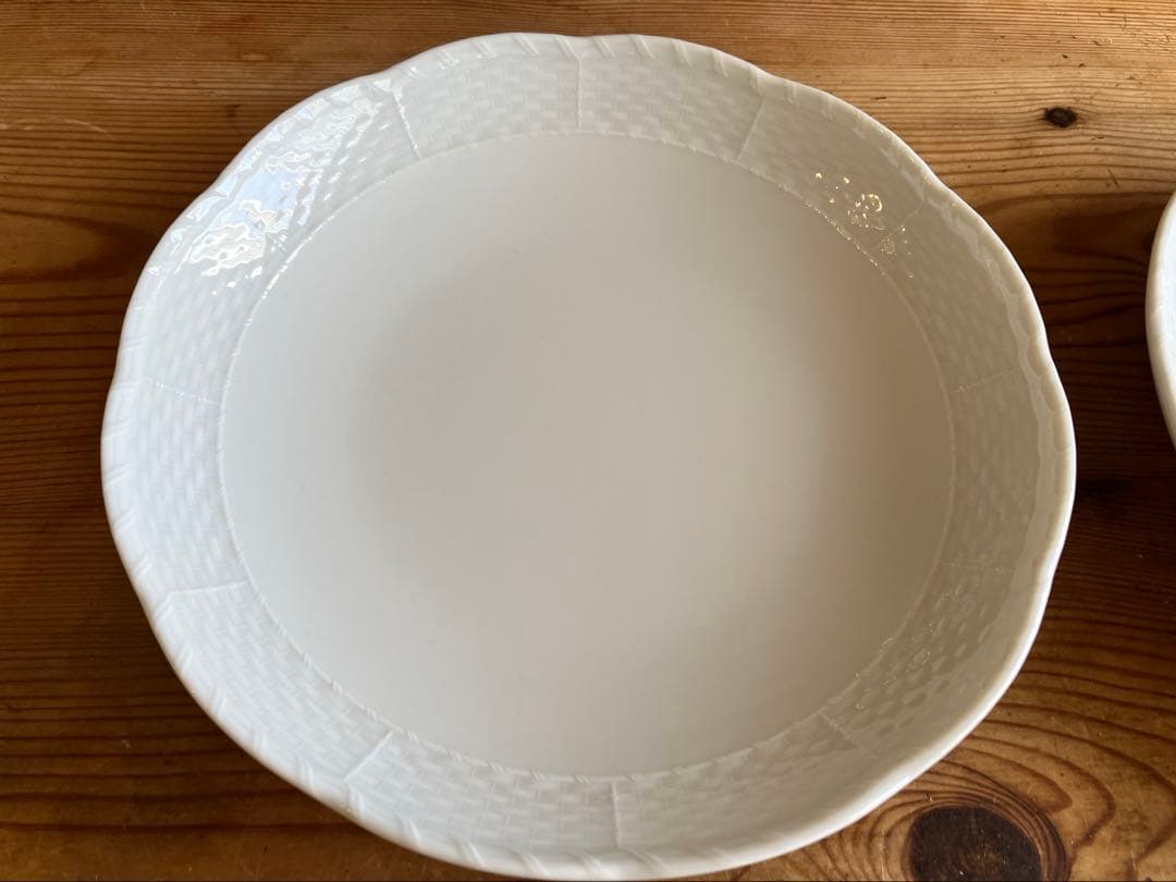 ジノリ　ベッキオホワイト　19ラウンドプレート×4