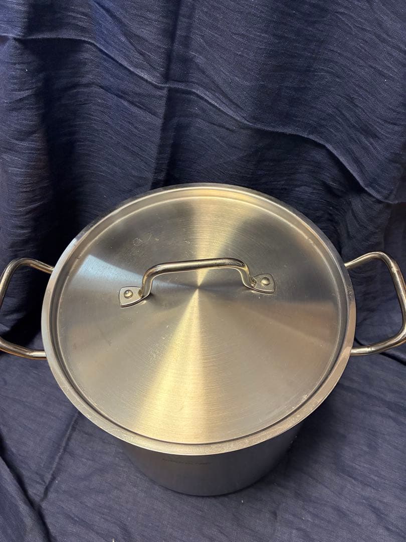 未使用【業務用】KIPROSTAR ステンレス 寸胴鍋 蓋付26cm IH対応