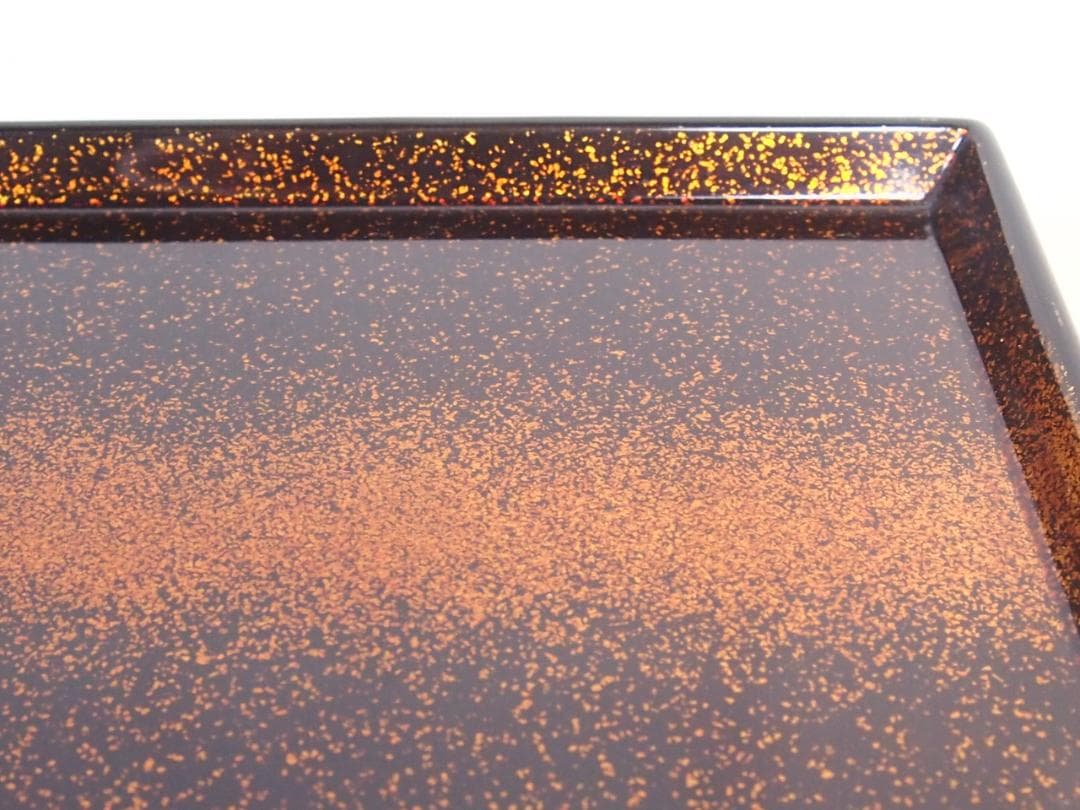 【良品】輪島塗 長手脇引膳 5客 梨地霞/波蒔絵 卓上膳/懐石膳/会席膳 漆器