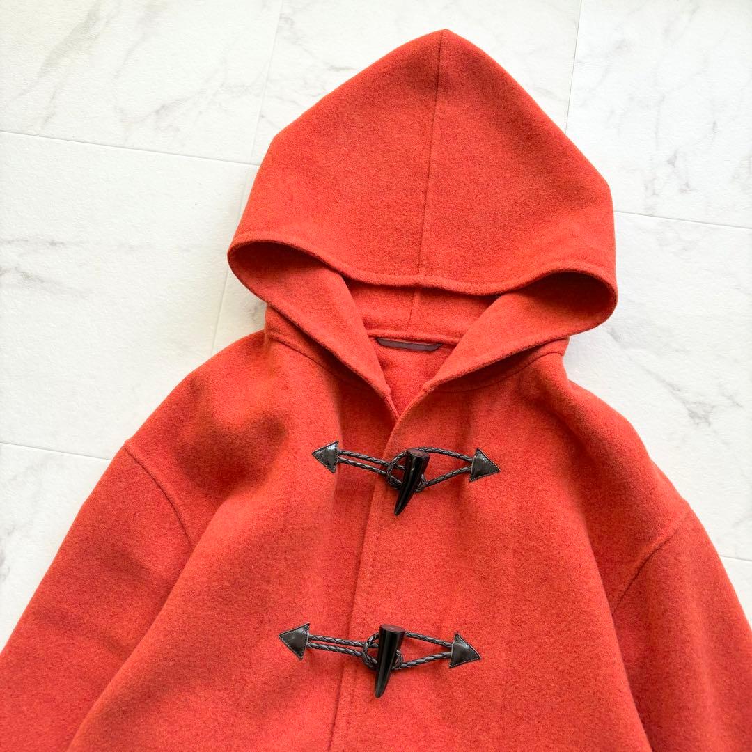 極美品 定価17万 2223AW ソブリン メルトンダッフルコート オレンジ L