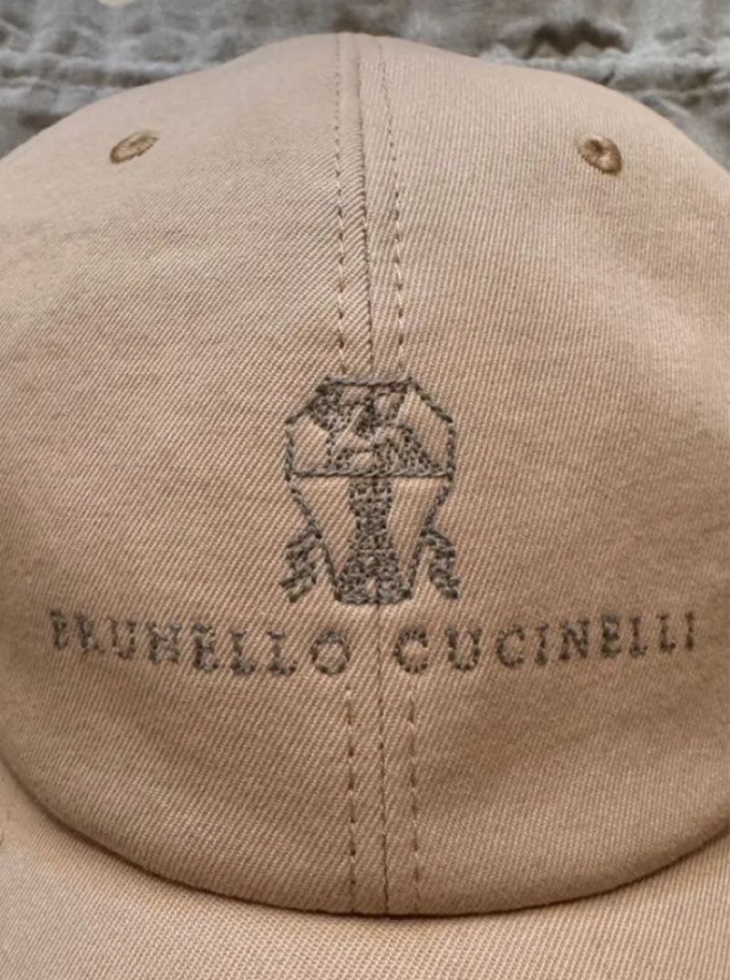 【新品未使用】BRUNERO CUCINELLI コットンキャップベージュ L
