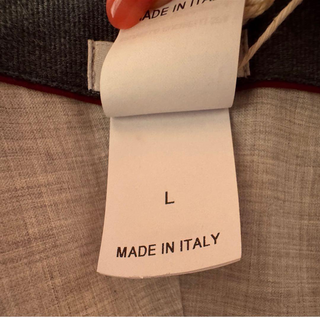 【新品未使用】BRUNERO CUCINELLI コットンキャップベージュ L