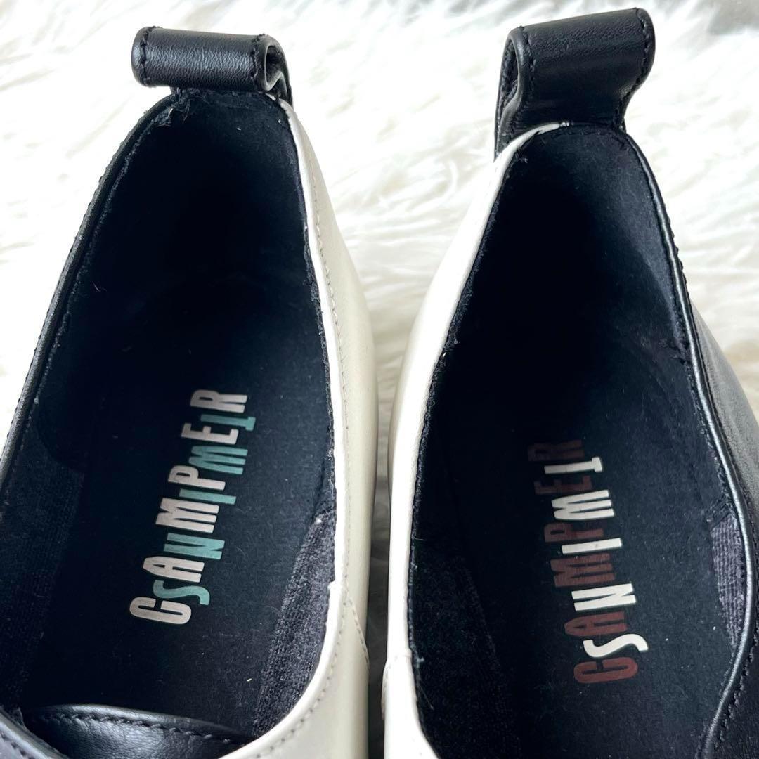 美品　CAMPER カンペールTWINS フラットシューズ　レースアップ