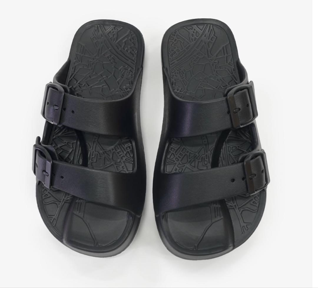 Racbaki ラクバキ イージーサンダル ラップ ブラック Mサイズ