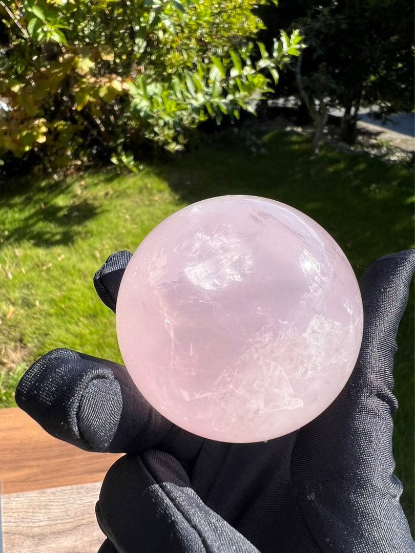 A199 ローズクォーツ丸玉　約56.7mm
