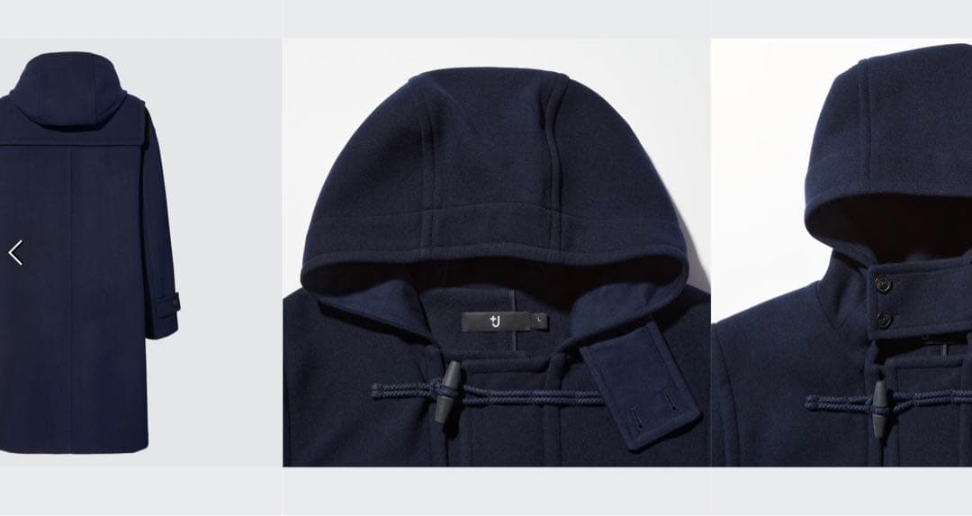 V*o様 新品　ユニクロ　+J ウールオーバーサイズダッフルコート ブラックXX