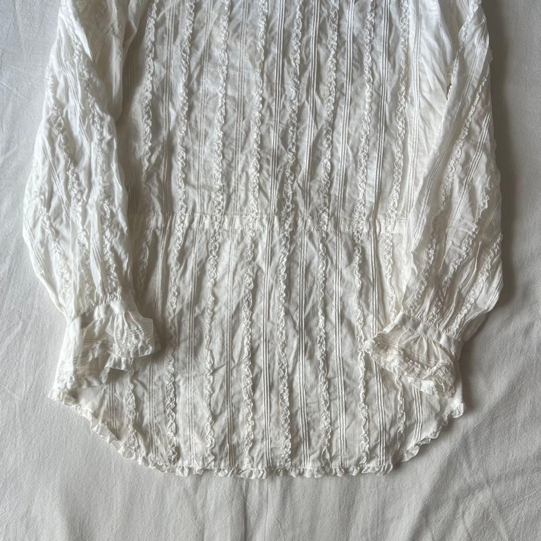 【高級】PINK HOUSE ピンクハウス フリル シャツ デザイン◎ ホワイト