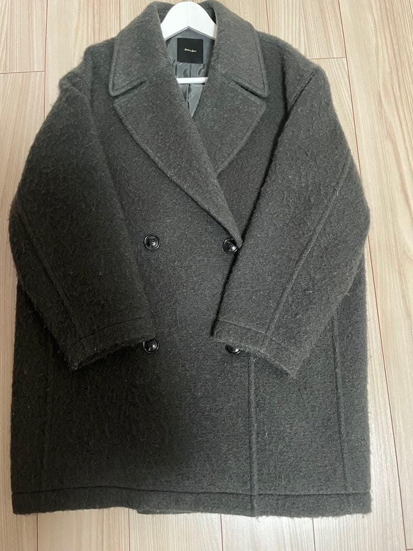 ★美品★【spick&span】ミドルシャギーコート グレー 38