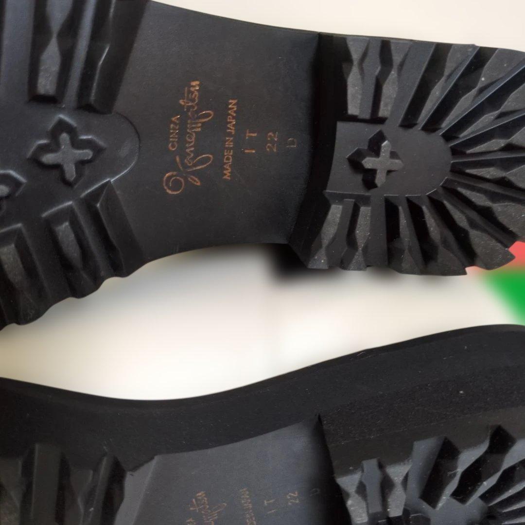 銀座カネマツ　雨晴兼用ホワイト サイドゴアブーツ　新品未使用22cm