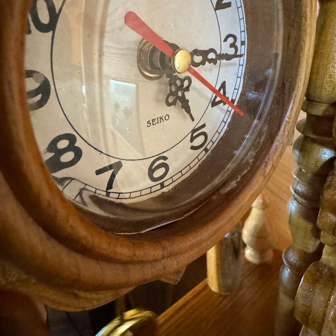 SEIKO 木彫り　壁掛け時計　ヴィンテージ