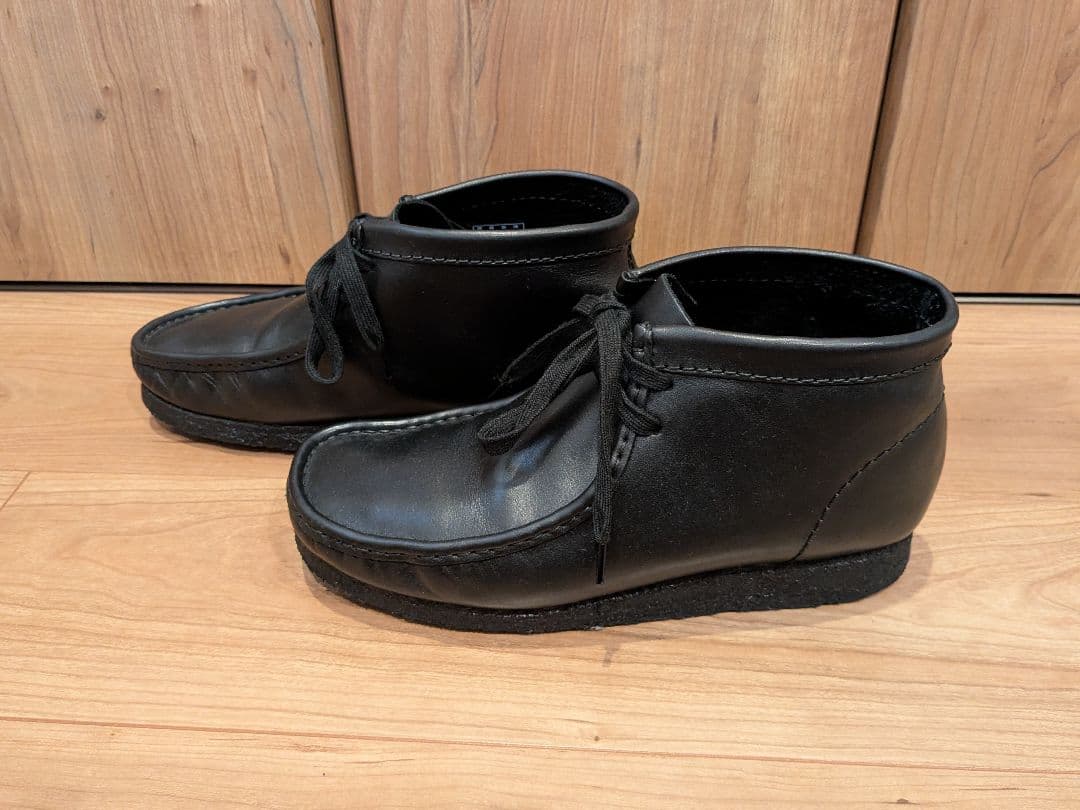 Clarks クラークス ワラビーブーツ　ブラックレザーUK8