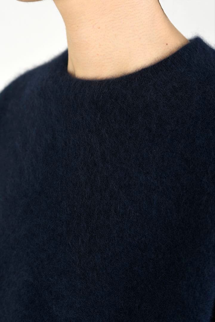 LAD MUSICIAN 20AW ラクーンニット プルオーバー ネイビー